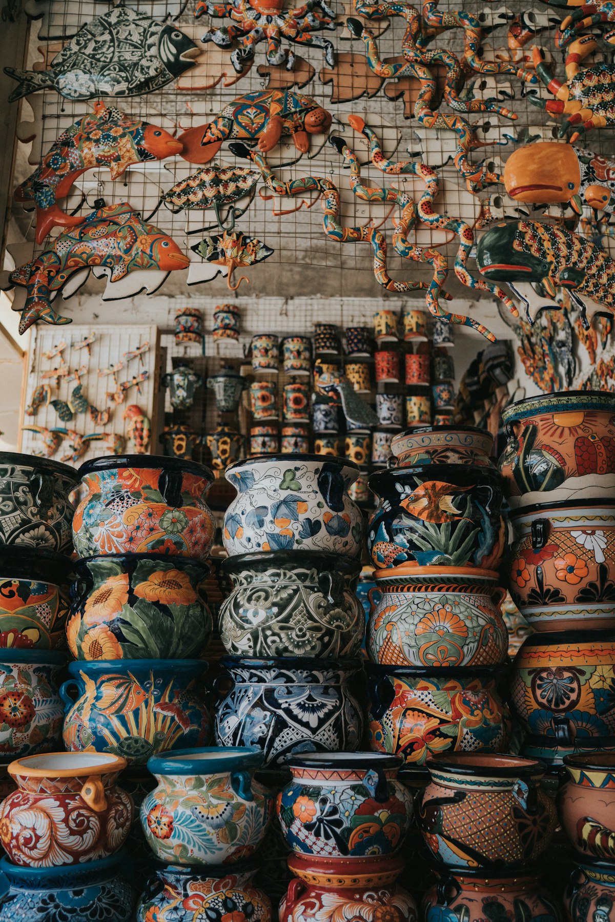 Poteries mexicaines empilées